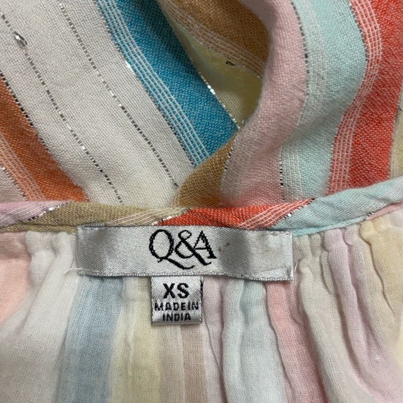 Rainbow Stripe & Metallic Silver Lurex Sleeveless Dress - Picture 6 of 10